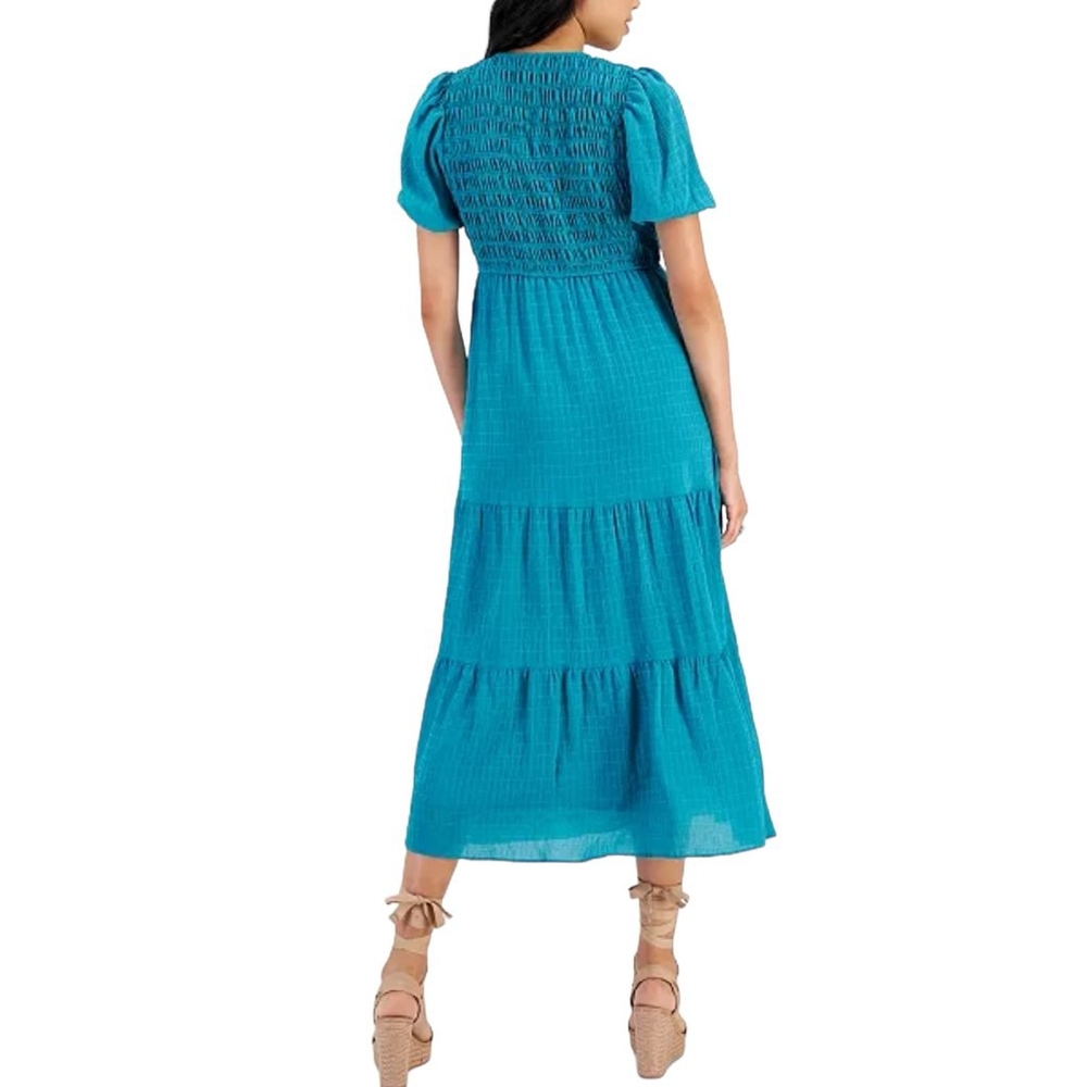 Taylor Smocked Tiered A Line Maxi - Picture 2 of 4